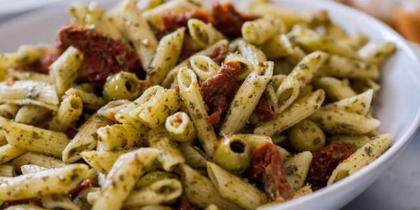 Pasta with Eggplant Caviar and Sun-Dried Tomatoes
